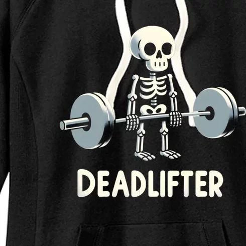 Deadlifter Bodybuilder Workout Training Lifting Skeleton Gift Women's Fleece Hoodie