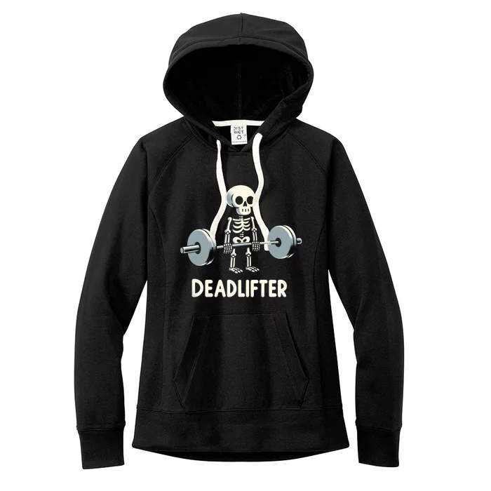 Deadlifter Bodybuilder Workout Training Lifting Skeleton Gift Women's Fleece Hoodie