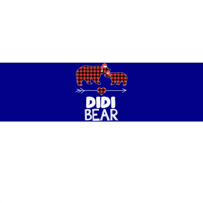 Didi Bear Xmas Pajama Red Plaid Buffalo Family Funny Funny Gift Bumper Sticker