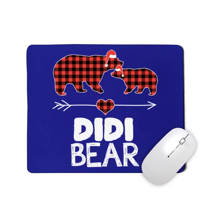 Didi Bear Xmas Pajama Red Plaid Buffalo Family Funny Funny Gift Mousepad