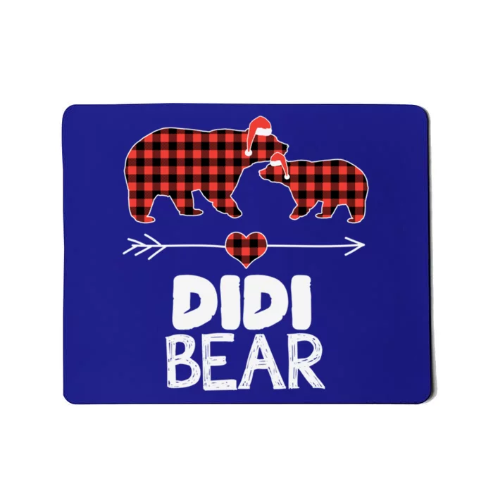 Didi Bear Xmas Pajama Red Plaid Buffalo Family Funny Funny Gift Mousepad