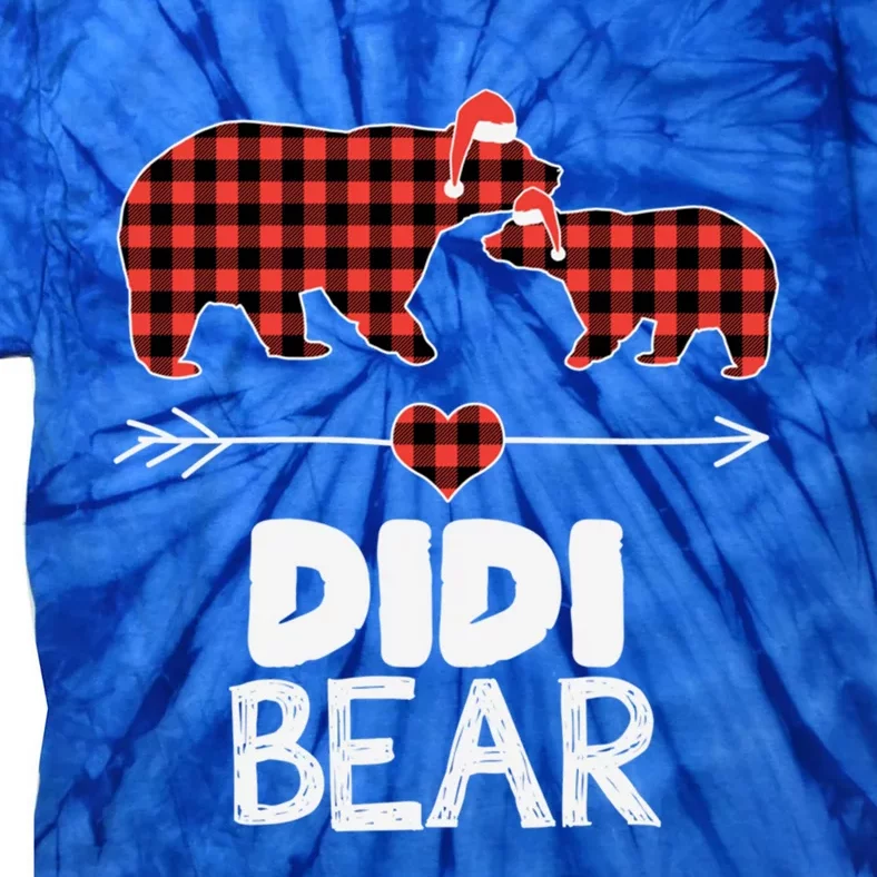 Didi Bear Xmas Pajama Red Plaid Buffalo Family Funny Funny Gift Tie-Dye T-Shirt