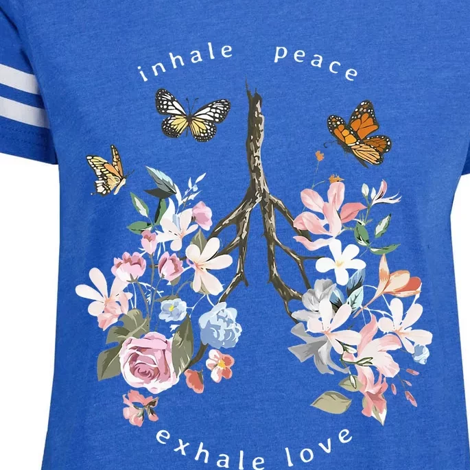 Deep Breath You Matter Inhale Peace Exhale Love Enza Ladies Jersey Football T-Shirt