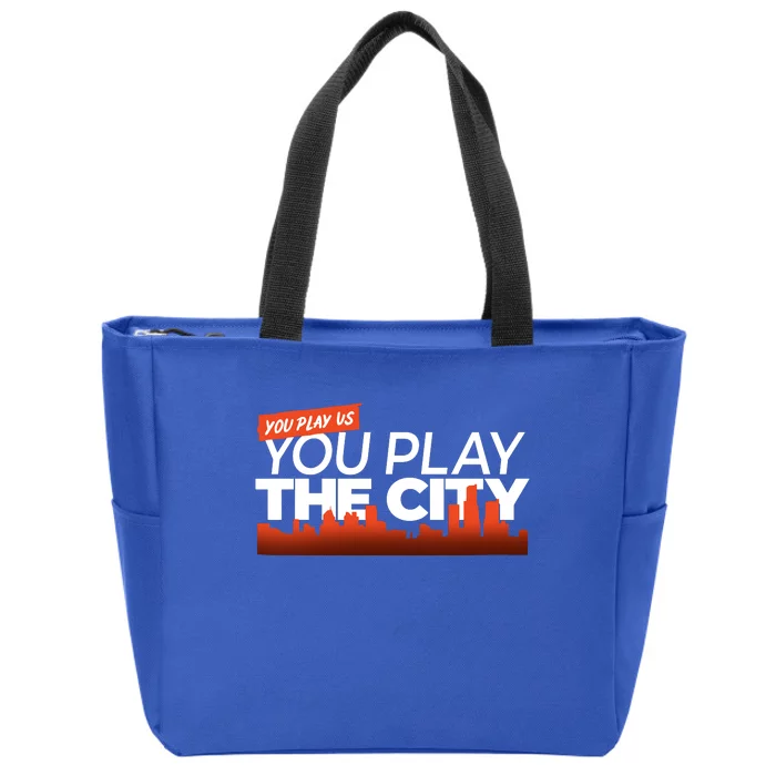 Detroit Baseball You Play Us You Play The City Zip Tote Bag