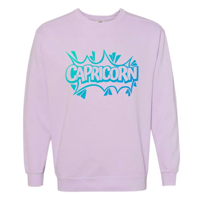 December Birthday Zodiac Sign Astrology Capricorn Gift Garment-Dyed Sweatshirt