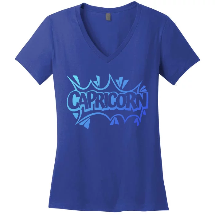 December Birthday Zodiac Sign Astrology Capricorn Gift Women's V-Neck T-Shirt