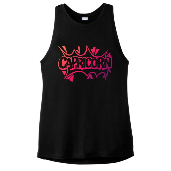 December Birthday Zodiac Sign Astrology Capricorn Gift Ladies Tri-Blend Wicking Tank