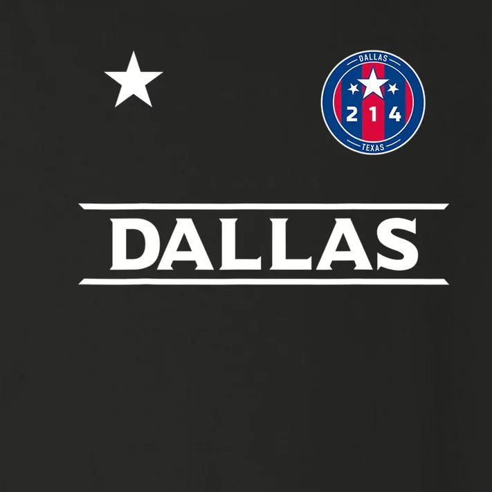 Dallas City 214 Round Badge With Stars Texas Er Toddler Long Sleeve Shirt