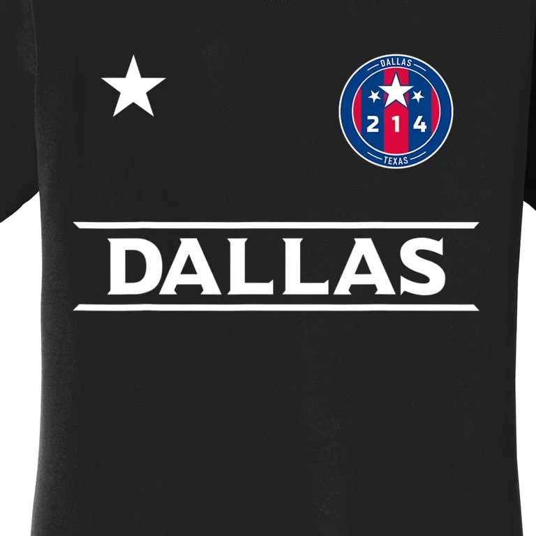 Dallas City 214 Round Badge With Stars Texas Er Women's T-Shirt