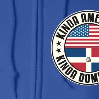 Dual Citizenship American Dominican Republic Usa Flag Gift Full Zip Hoodie