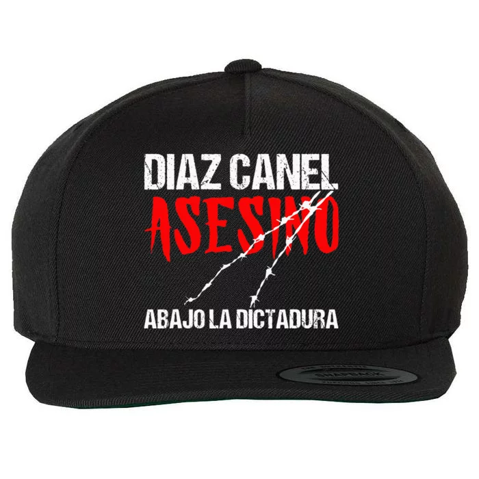 Diaz Canel Asesino Abajo la Dictadura Diaz Canel Singao Wool Snapback Cap