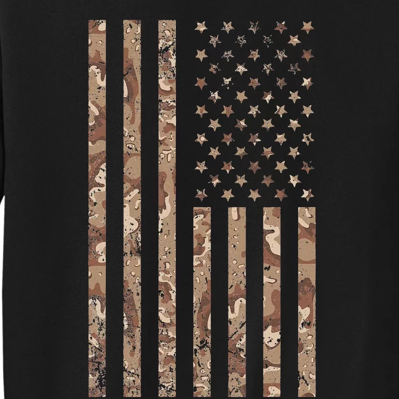 Desert Camo American Flag Military Tactical Camouflage USA Sweatshirt