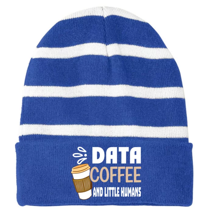 Data Coffee And Little Hu Meaningful Gift Striped Beanie with Solid Band