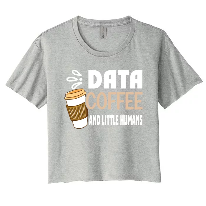 Data Coffee And Little Hu Meaningful Gift Women's Crop Top Tee