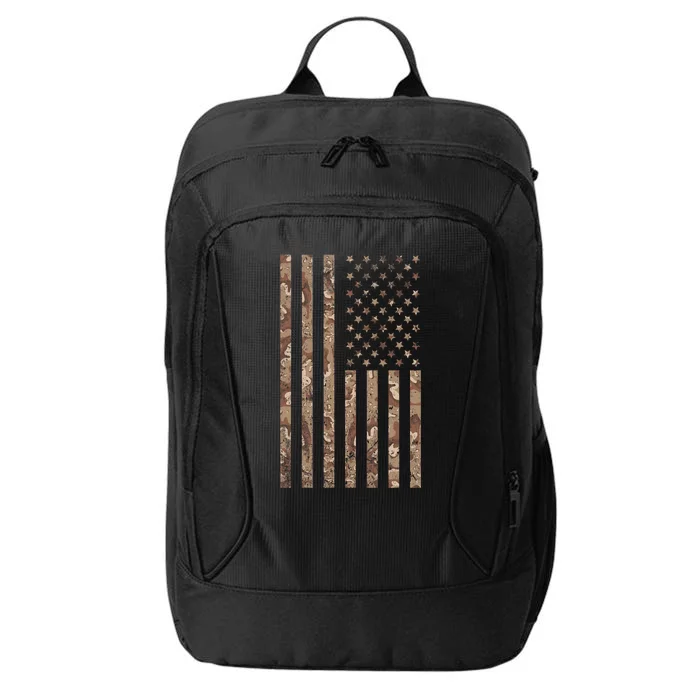 Desert Camo American Flag Military Tactical Camouflage Usa City Backpack