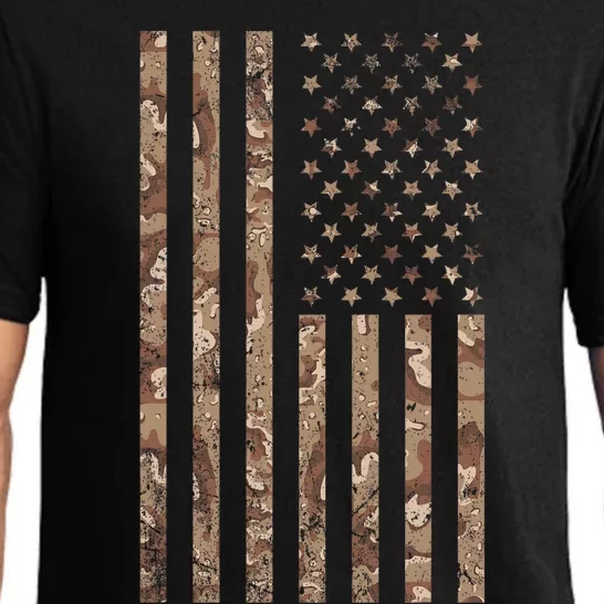 Desert Camo American Flag Military Tactical Camouflage Usa Pajama Set