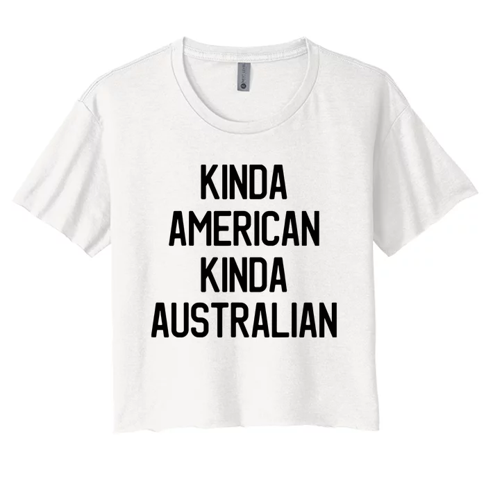 Dual Citizenship Australia American Citizen Pride Women's Crop Top Tee