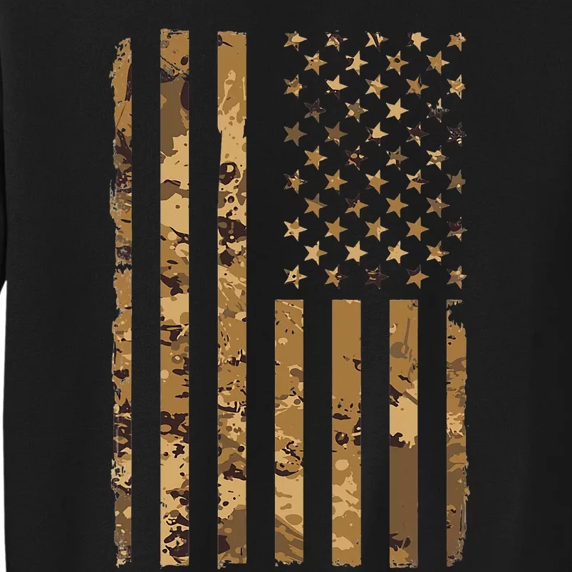 Desert Camo American Flag Military Tactical Camouflage Sweatshirt