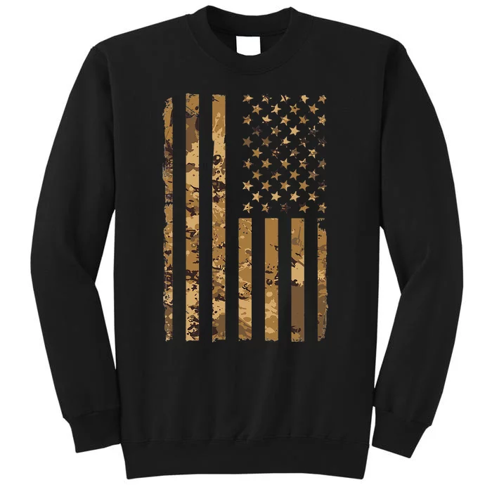 Desert Camo American Flag Military Tactical Camouflage Sweatshirt