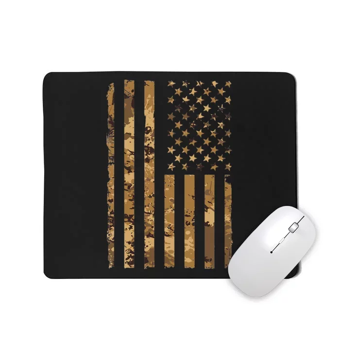 Desert Camo American Flag Military Tactical Camouflage Mousepad