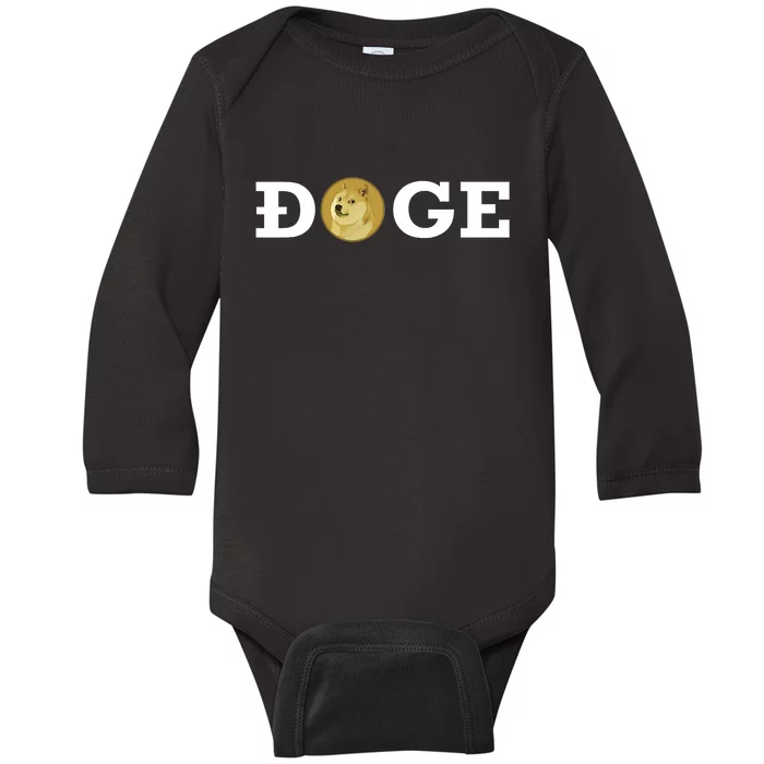 Dogecoin Cryptocurrency Blockchain Shiba Inu Doge Dogecoin Baby Long Sleeve Bodysuit