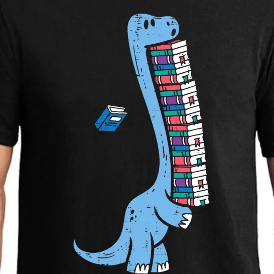 Dino Carrying Books Cute Bookworm Boy Librarian Pajama Set