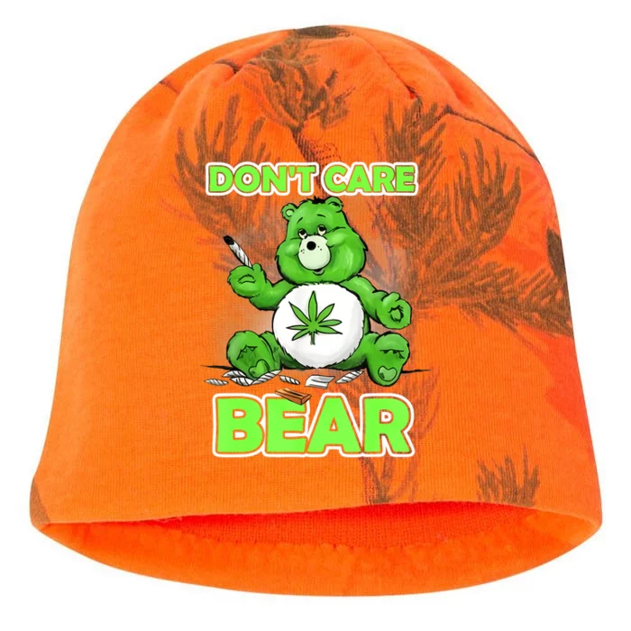 Dont Care Bear Smoking Weed Cannabis Marijuana 4 20 Stoner Gift 2 Kati - Camo Knit Beanie