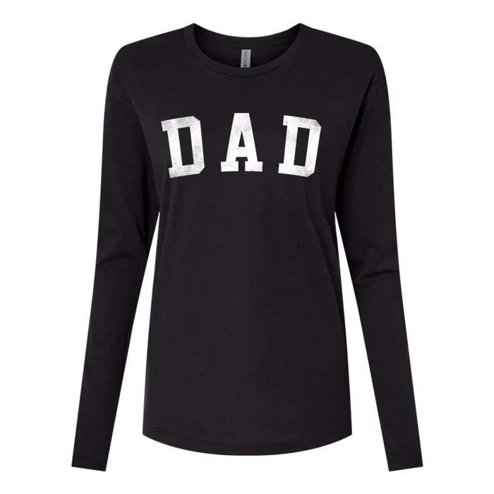 Dad Classic Bold Font FatherS Day Dad Womens Cotton Relaxed Long Sleeve T-Shirt