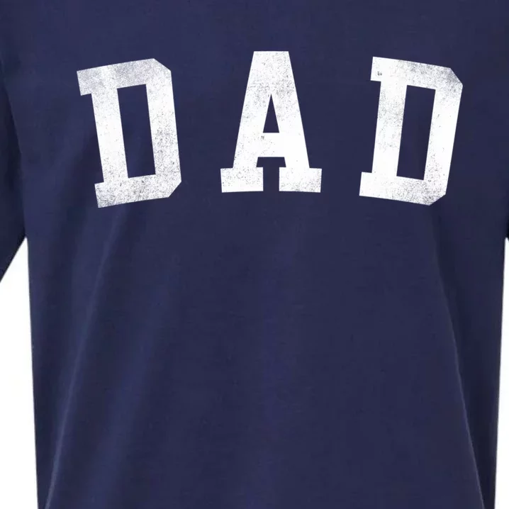 Dad Classic Bold Font FatherS Day Dad Sueded Cloud Jersey T-Shirt