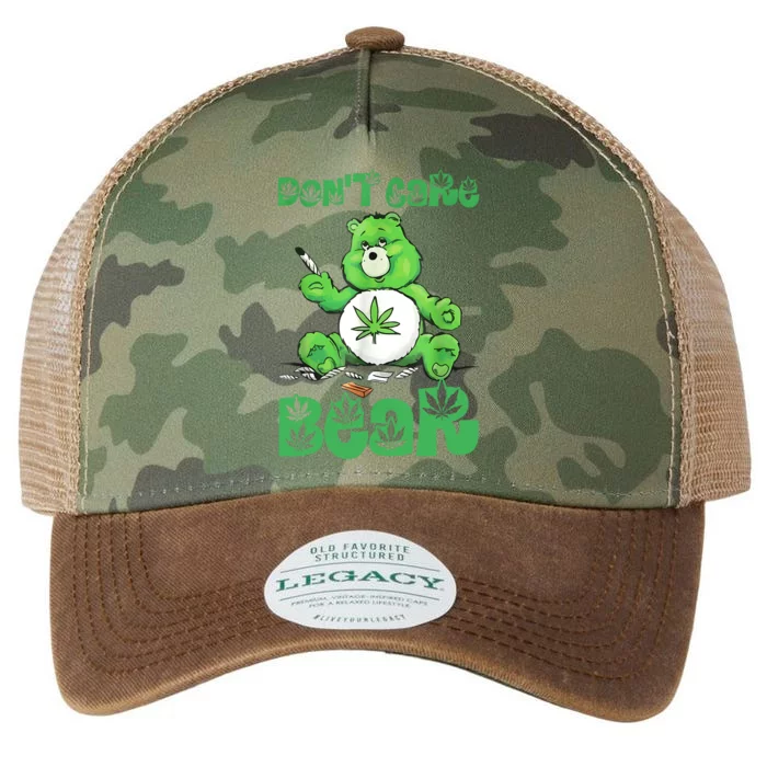 Dont Care Bear Smoking Weed Cannabis Marijuana 4 20 Stoner Gift 2 Legacy Tie Dye Trucker Hat