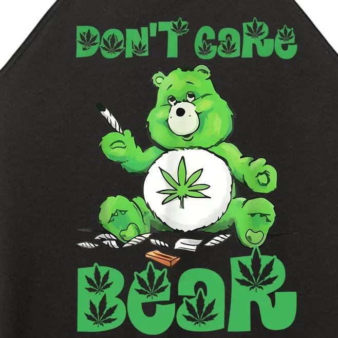 Dont Care Bear Smoking Weed Cannabis Marijuana 4 20 Stoner Gift 2 Women’s Perfect Tri Rocker Tank