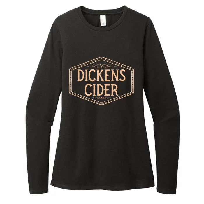 Dickens Cider Bottle Label Pun Design Cheeky Innuendo Womens CVC Long Sleeve Shirt