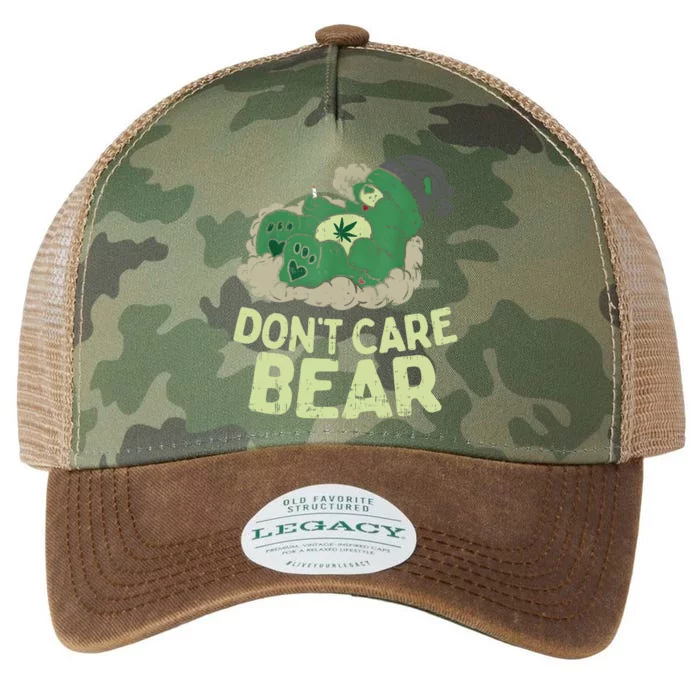 Dont Care Bear Smoking Weed Cannabis Marijuana 4 20 Stoner Gift 2 Legacy Tie Dye Trucker Hat