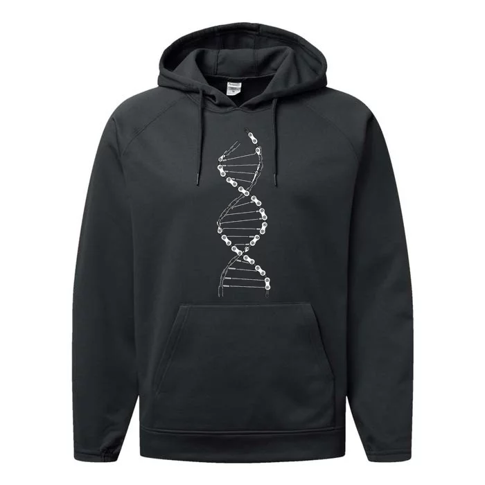 Dna Cycling Bicycle Chain Mountain Bike Lovers Outfit Performance Fleece Hoodie