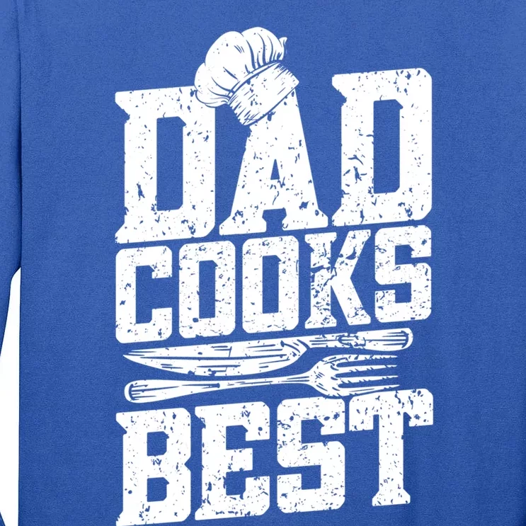 Dad Cooks Best Cook Cooking Funny Chef Funny Gift Tall Long Sleeve T-Shirt