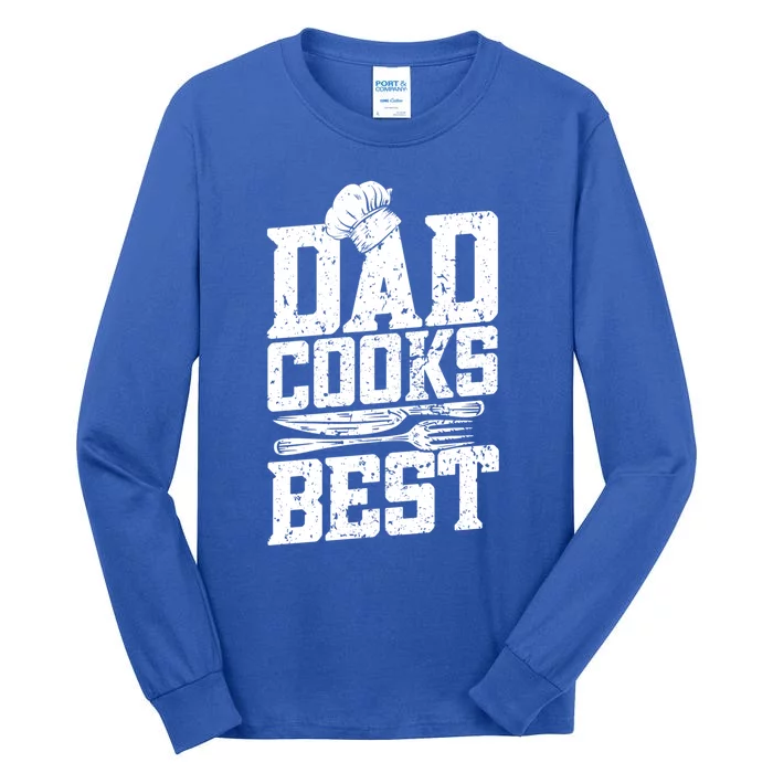 Dad Cooks Best Cook Cooking Funny Chef Funny Gift Tall Long Sleeve T-Shirt