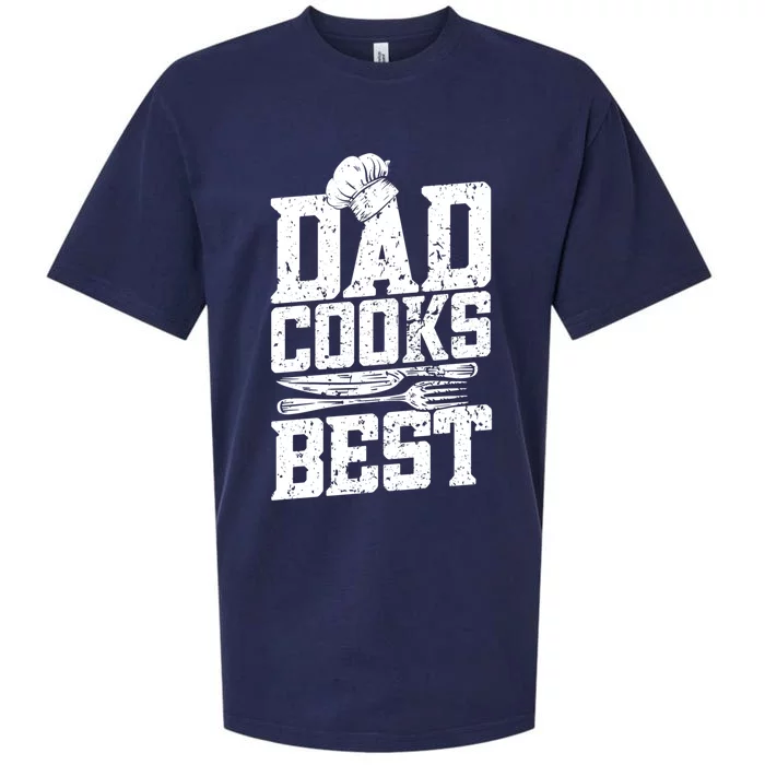 Dad Cooks Best Cook Cooking Funny Chef Funny Gift Sueded Cloud Jersey T-Shirt