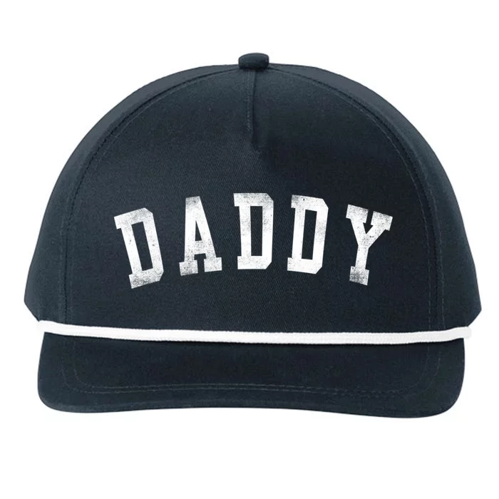 Daddy Classic Bold Font Birthday Daddy FatherS Day Snapback Five-Panel Rope Hat