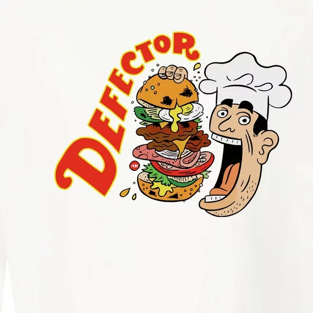 Defector Chefector Big Burger Cropped Pullover Crew