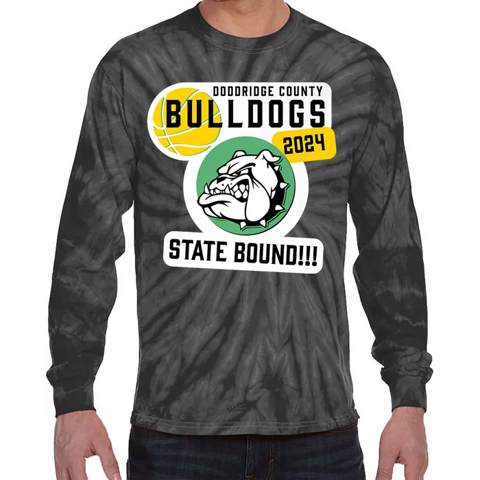 Doddridge County Bulldogs Basketball State Bound 2024 Tie-Dye Long Sleeve Shirt