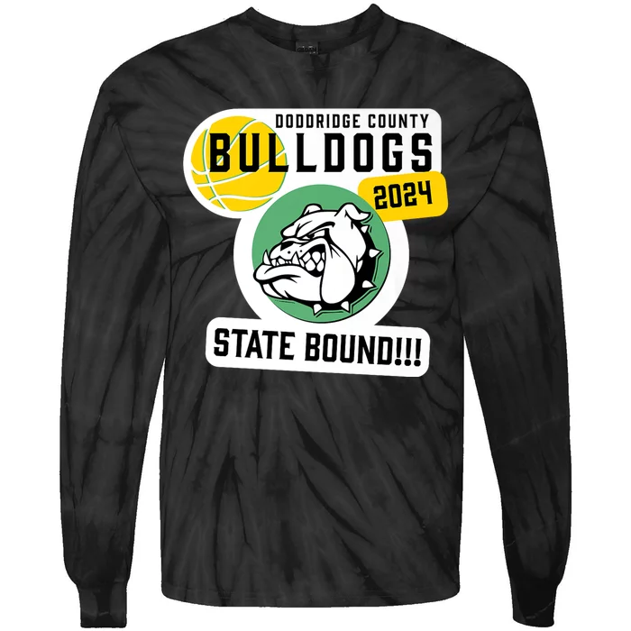 Doddridge County Bulldogs Basketball State Bound 2024 Tie-Dye Long Sleeve Shirt