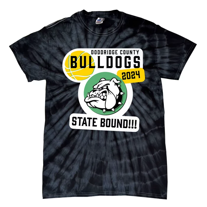 Doddridge County Bulldogs Basketball State Bound 2024 Tie-Dye T-Shirt