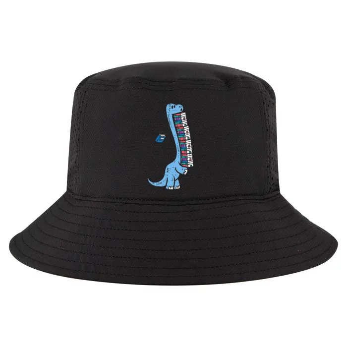 Dino Carrying Books Cute Bookworm Librarian Cool Comfort Performance Bucket Hat