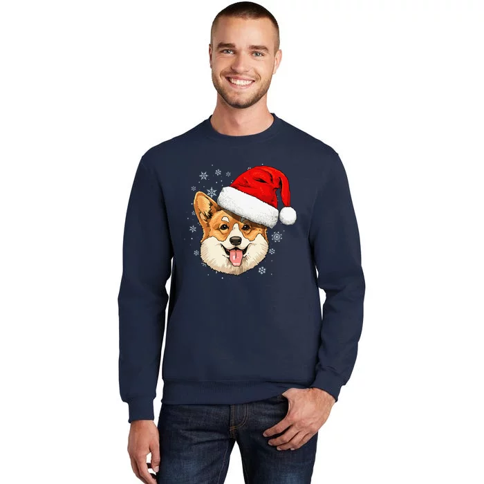 Dog Christmas Corgi Santa Clause Navidad Xmas Corgi Lovers Tall Sweatshirt