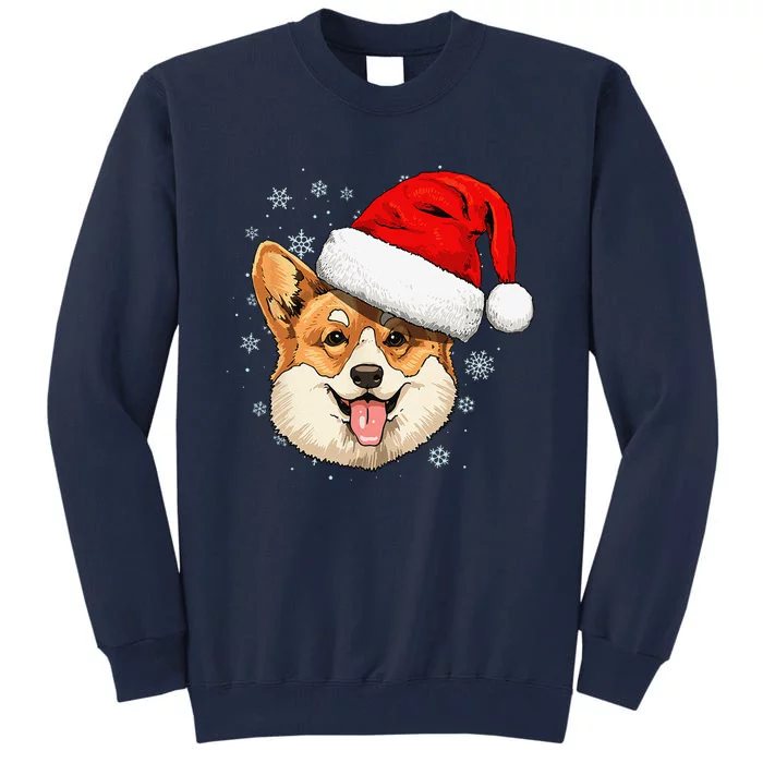 Dog Christmas Corgi Santa Clause Navidad Xmas Corgi Lovers Tall Sweatshirt