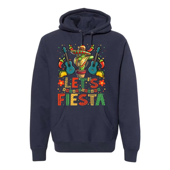 Dabbing Cactus Cinco de Mayo Premium Hoodie