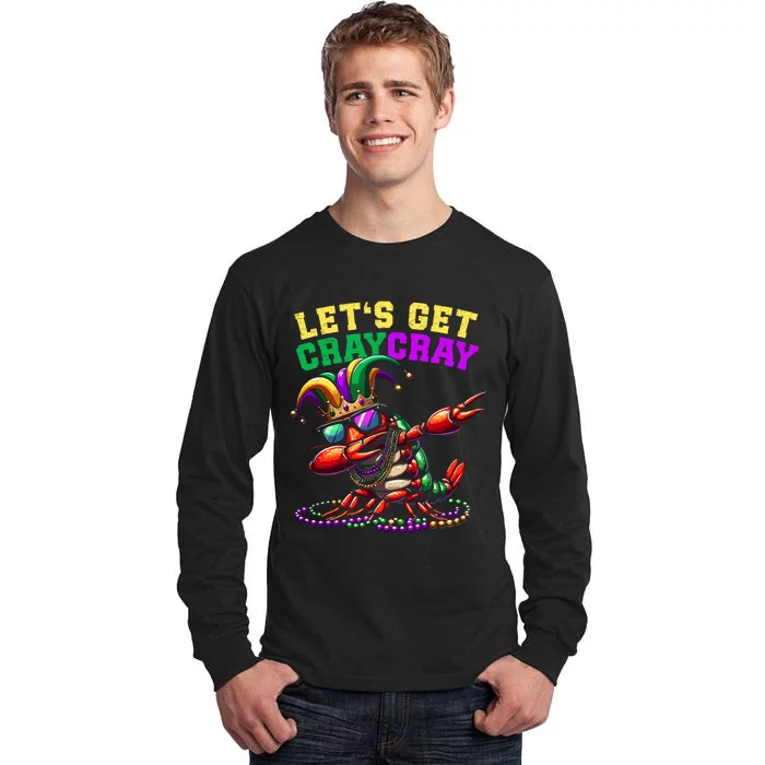 Dabbing Crawfish Costume Mardi Gras Tall Long Sleeve T-Shirt