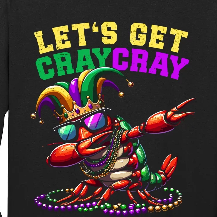 Dabbing Crawfish Costume Mardi Gras Tall Long Sleeve T-Shirt