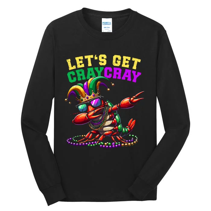 Dabbing Crawfish Costume Mardi Gras Tall Long Sleeve T-Shirt