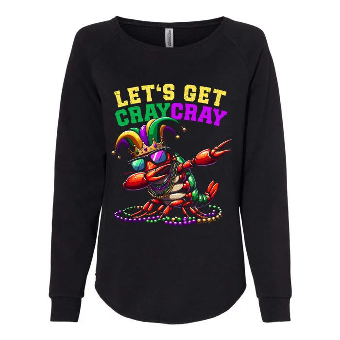 Dabbing Crawfish Costume Mardi Gras Womens California Wash Sweatshirt